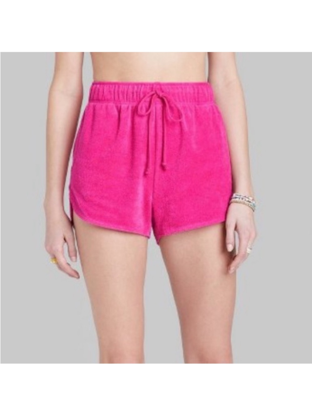 Pink Terry Cloth Shorts XS Wild Fable
